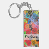多彩の花パターン キーホルダー (正面左)