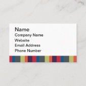 多彩の虹はArtinspiredによって縞で飾ります 名刺 (裏面)