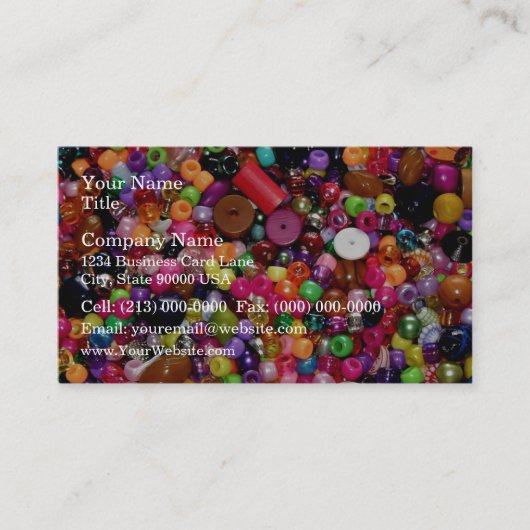 多彩の装飾的な技術のビーズ 名刺 (正面)