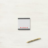 多彩の鎖そっくりのパターン(黒い背景) ポストイット (デスク上)