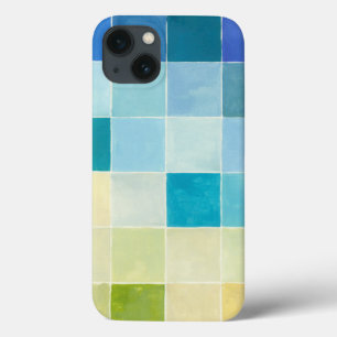 多彩のPixilated正方形との景色 iPhone 13ケース