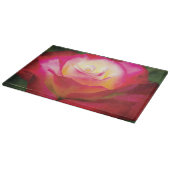 多彩中型のガラスまな板は-上がりました カッティングボード (角)