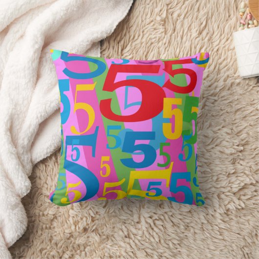 多彩大きくはっきりしたで明るい第5おもしろい クッション (ブランケット)