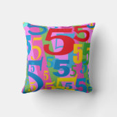 多彩大きくはっきりしたで明るい第5おもしろい クッション (裏面)