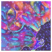 多彩宇宙のユニコーン ファブリック (クローズアップ)