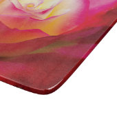 多彩小さいガラスまな板は-上がりました カッティングボード (角)