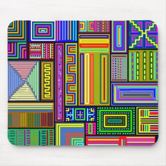 多彩正方形および長方形のmousepad マウスパッド (正面)