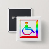 多彩障害があるスタイリッシュな記号 缶バッジ (正面&裏面)