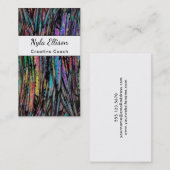 多彩、Wispy、縦の抽象美術のデザイン 名刺 (正面/裏面)