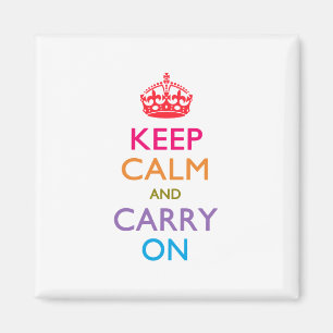多彩KEEP CALM AND CARRY ON マグネット