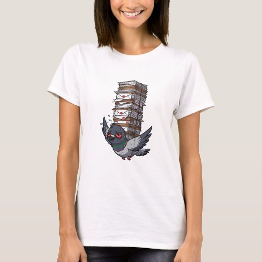 多忙な伝書鳩 Tシャツ (正面)