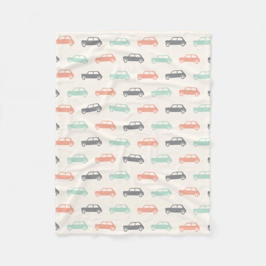 多忙な小型たる製造人-モモ及びティール(緑がかった色) - フリースブランケット (正面)