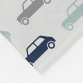 多忙な小型たる製造人-青及び灰色- フリースブランケット (角)