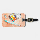 多忙な芸術家のための荷物のラベル ラゲッジタグ (正面横)