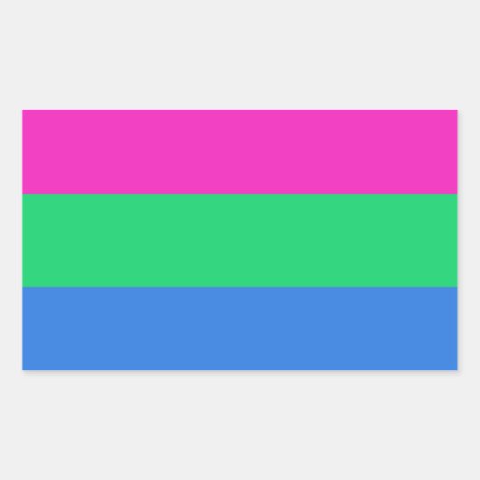 多性プライド国旗 長方形シール (正面)