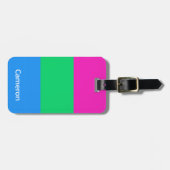 多性旗パーソナライズされた ラゲッジタグ (正面横)