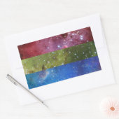 多性星雲フラッグステッカー 長方形シール (封筒)