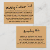 多才なカスタムシンプルDIY'結婚 Orange Cream エンクロージャーカード (正面/裏面)