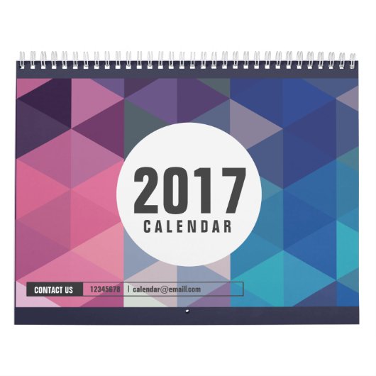 多数々の角ミニマル形2017ライフ引用文 カレンダー (カバー)