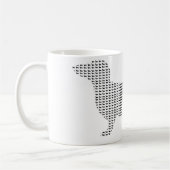 多数からのダックスフントのシルエット コーヒーマグカップ (左)