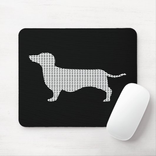 多数からのダックスフントのシルエット マウスパッド (マウス)