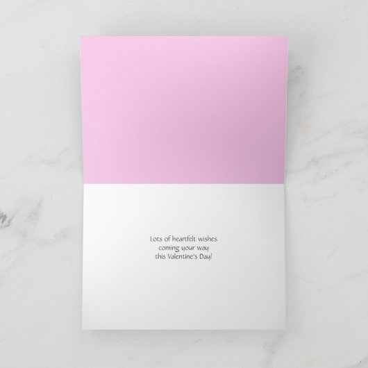 多数のハートのバレンタインカード シーズンカード (内部)