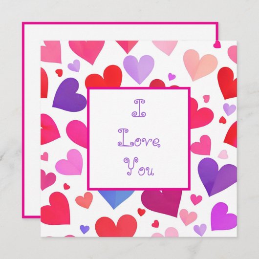 多数のハートカード (正面/裏面)