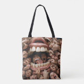 多数のマウスを食べ物を与えトート トートバッグ (裏面)