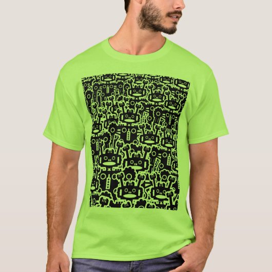 多数のロボットカスタマイズ- Tシャツ (正面)
