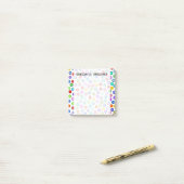 多数の円カラフル+名前をカスタムする注記 ポストイット (デスク上)