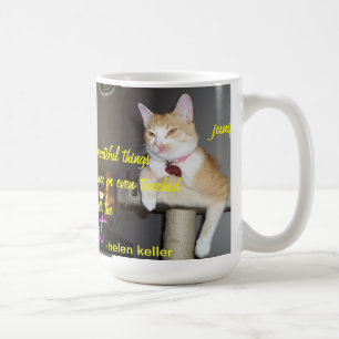 多数の写真のJunipurrヘレン・ケラーの引用文のマグ コーヒーマグカップ