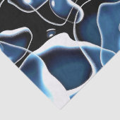 多数の半端ものは青を形づけ、黒は泡立ちます 薄葉紙 (詳細)