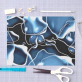 多数の半端ものは青を形づけ、黒は泡立ちます 薄葉紙 (クラフト)