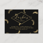 多数の点字サロンブラック/金ゴールドアフターケアカード 名刺 (裏面)