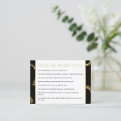 多数の点字サロンブラック/金ゴールドアフターケアカード 名刺 (スタンド正面)