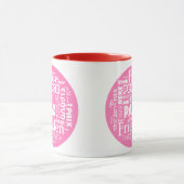 多数の言語のコーヒー・マグの平和 マグカップ (中央)