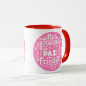 多数の言語のコーヒー・マグの平和 マグカップ (正面右)