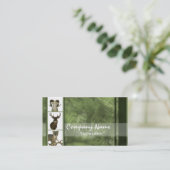 多数動物の剥製術の名刺の~の緑 名刺 (スタンド正面)