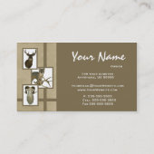 多数動物の剥製術の名刺の~ D2タン 名刺 (裏面)