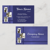 多数動物の剥製術の名刺~D2の青 名刺 (正面/裏面)