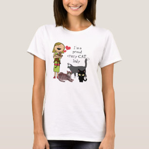 多数猫および"私は誇り高く熱狂するな猫の女性です。" Tシャツ