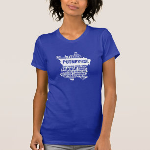 多数色の前大学パリのTシャツ Tシャツ