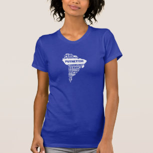 多数色の社会事業ペルー Tシャツ