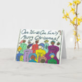 多文化のクリスマスカード カード (黄色い花)