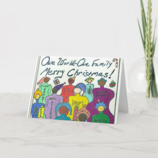 多文化のクリスマスカード カード