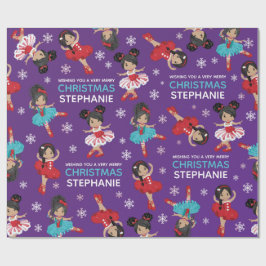 多文化のクリスマスバレリーナ ラッピングペーパー