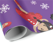 多文化のクリスマスバレリーナ ラッピングペーパー (ロールコーナー)