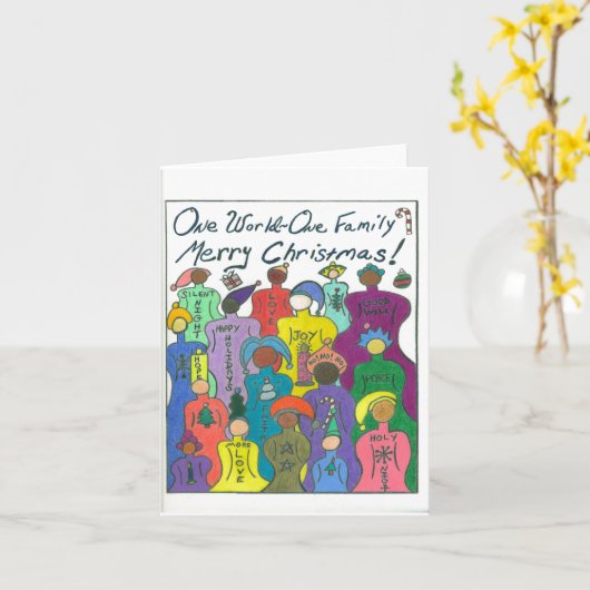 多文化の カード (黄色い花)