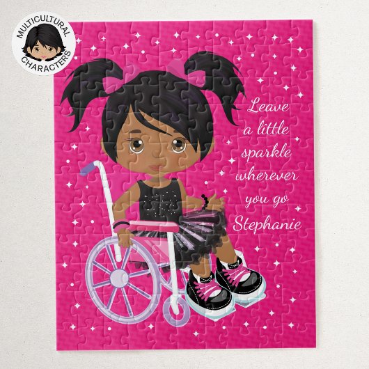多文化ガール前向きメッセパーソナライズされたージ ジグソーパズル