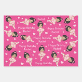 多文化バレリナラッピング紙シート ラッピングペーパーシート (正面)